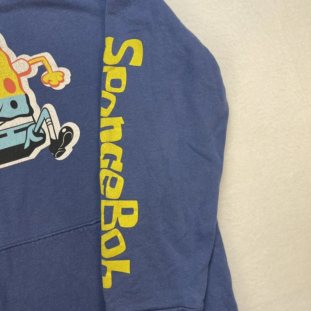 Nickelodeon Spongebob Squarepants Hoodie Kid's Size XXL Sweatshirt Blue Pullover